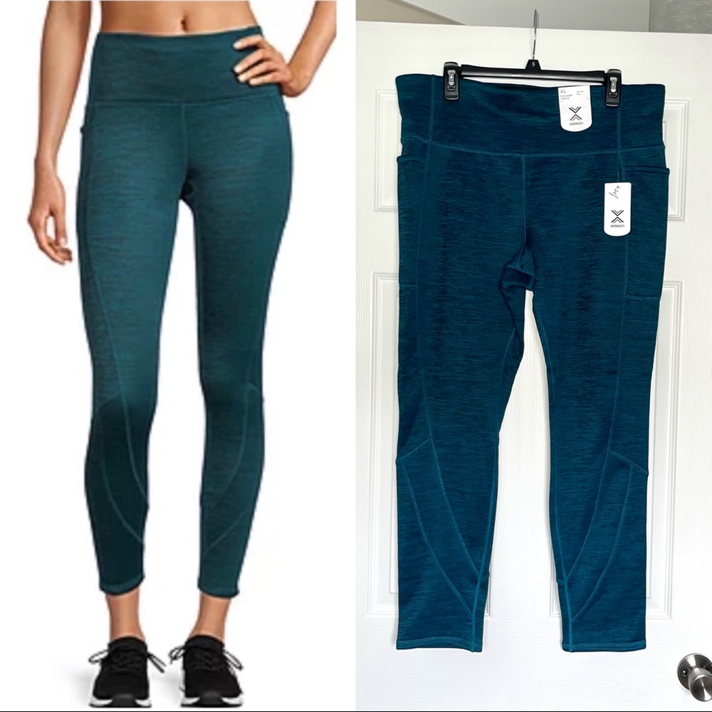 Xersion X-Warmth High Rise Full Length Legging - Tahoe Teal